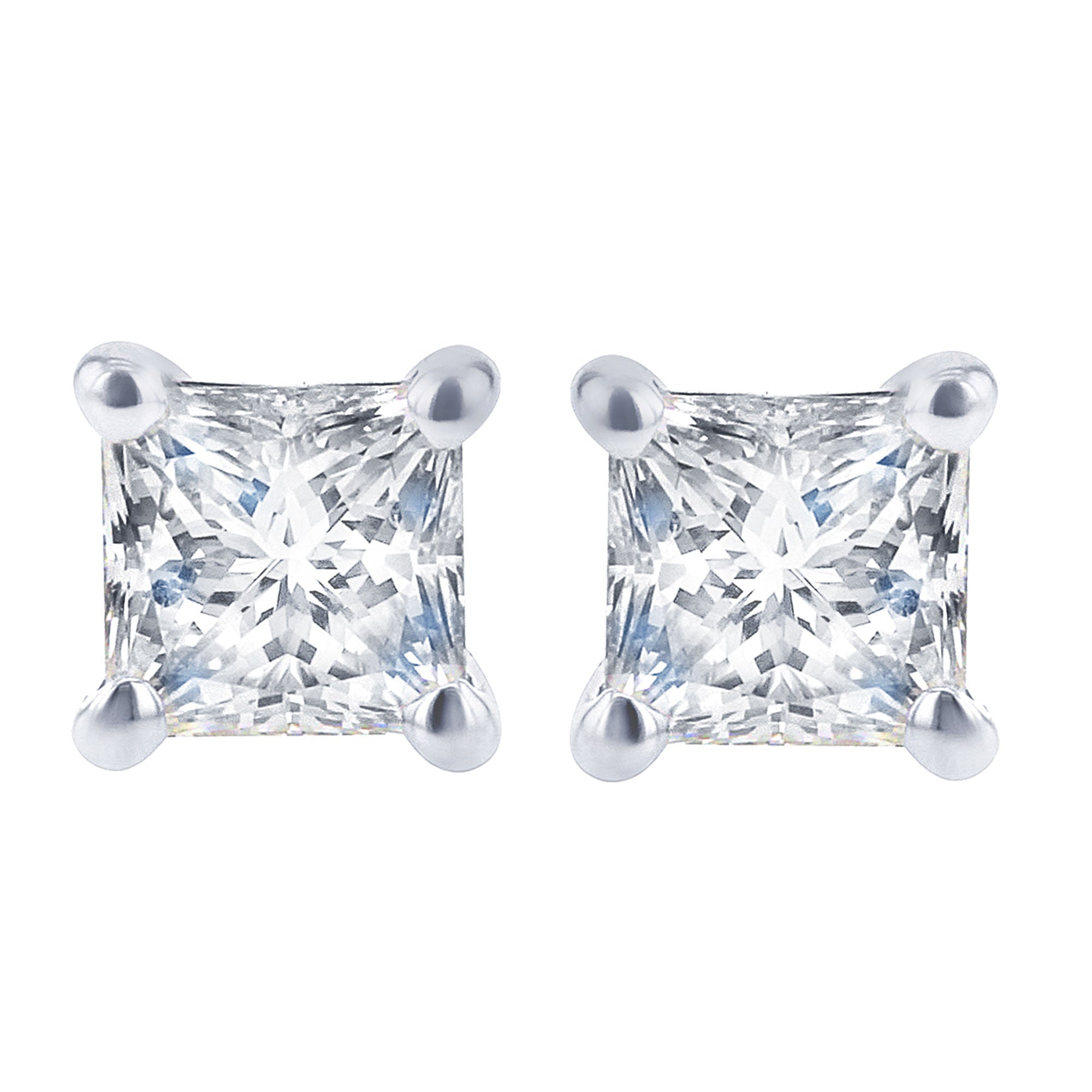 Exclusive Princess Diamond Stud Earrings 3/4ct