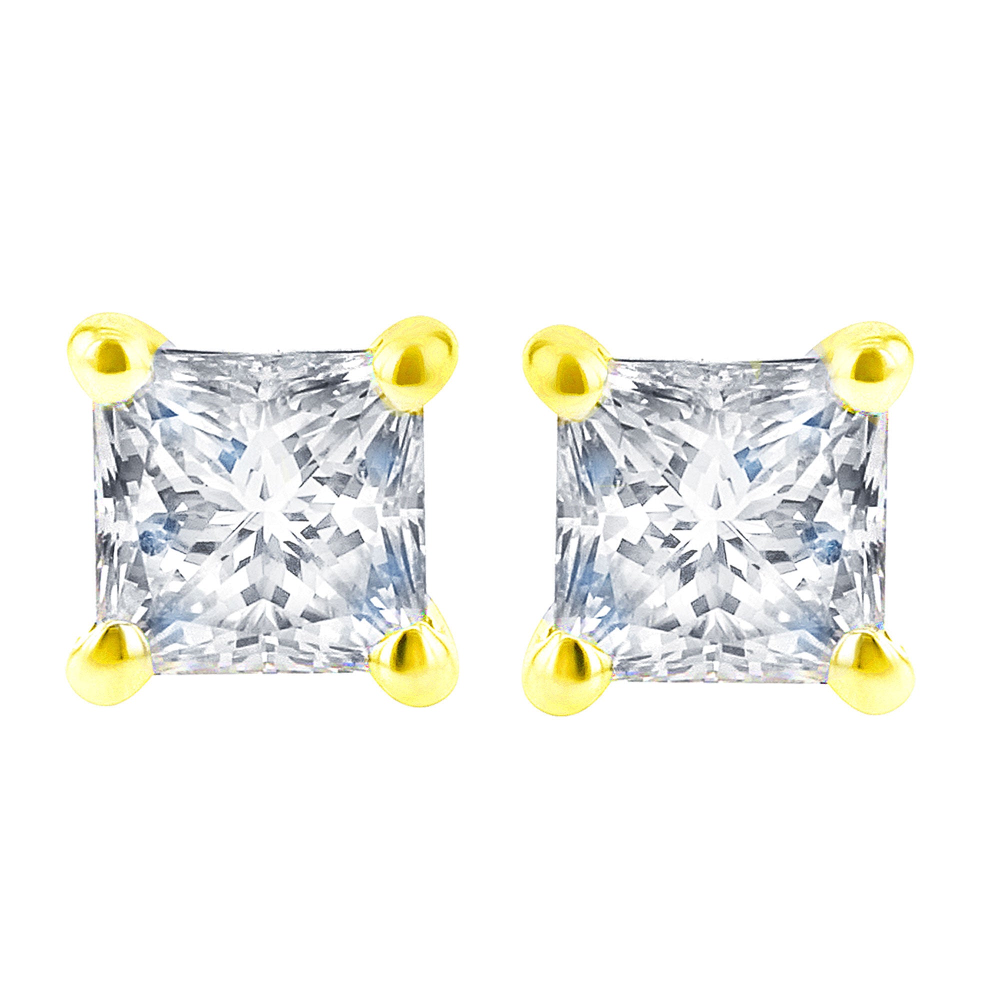 Exclusive Princess Diamond Stud Earrings 3/4ct