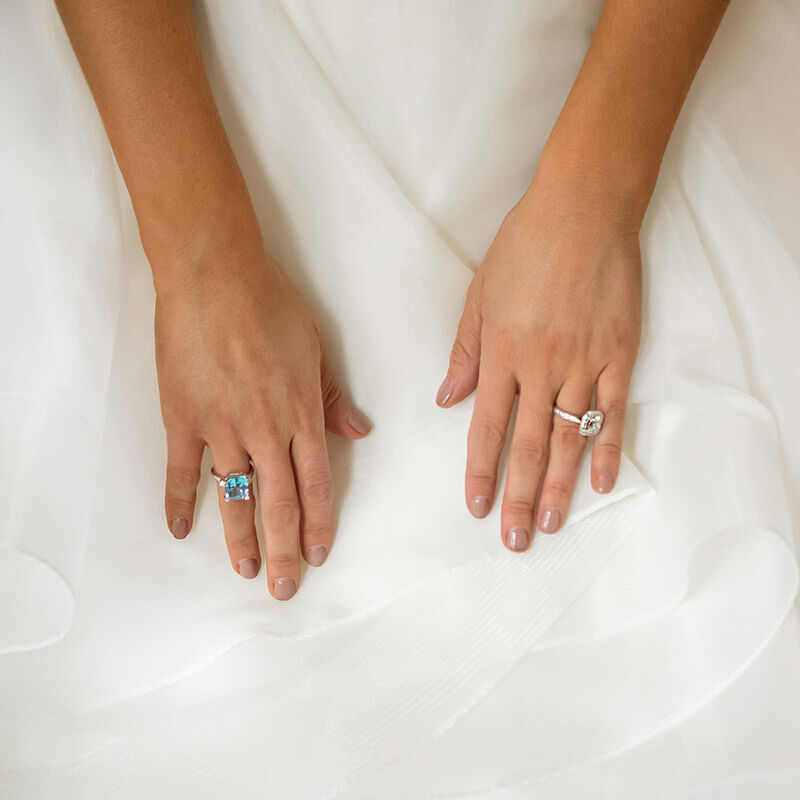 Sapphire Engagement Ring, Created Blue Sapphire, Anniversary Ring, Pro –  Adina Stone Jewelry