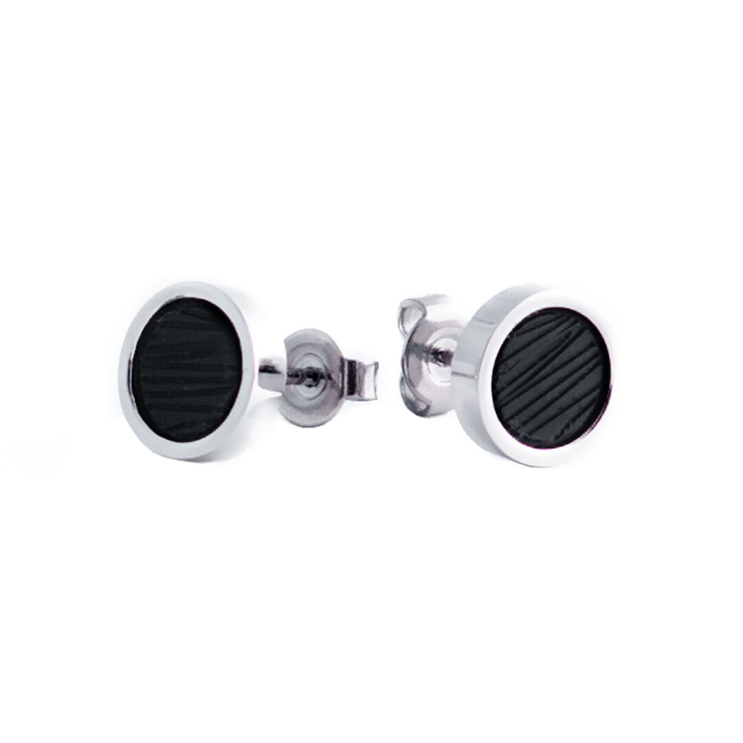 Harrison Stainless Steel and Black Ion Plated Earrings