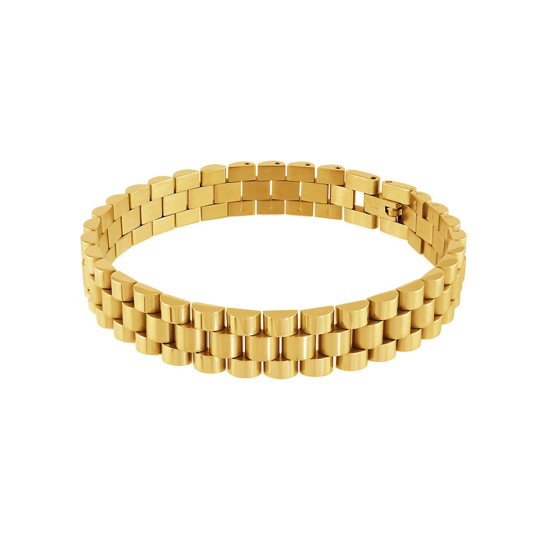 Lincoln Gold Ion Plated Stainless Steel Bracelet