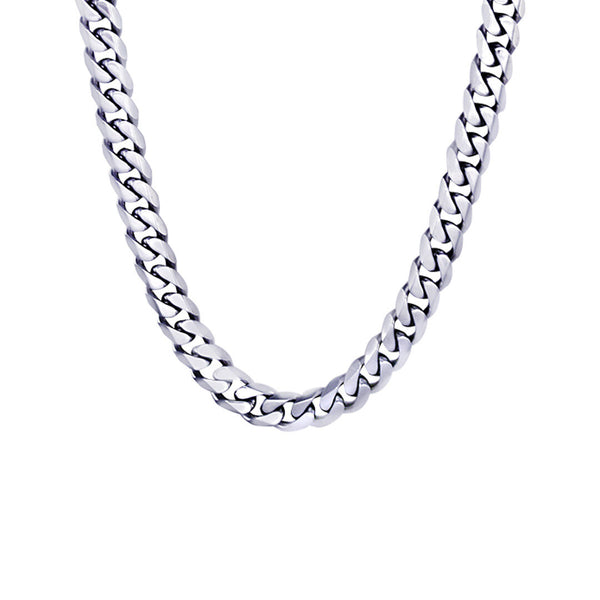 Talladega Stainless Steel Curb Link Necklace – Steven Singer Jewelers