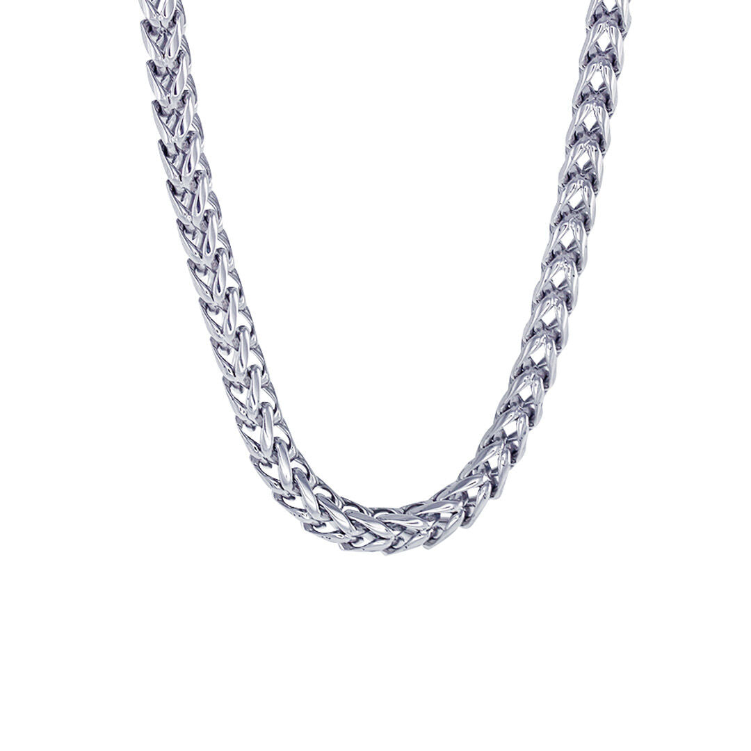 Oswego Stainless Steel Round Franco Chain Necklace