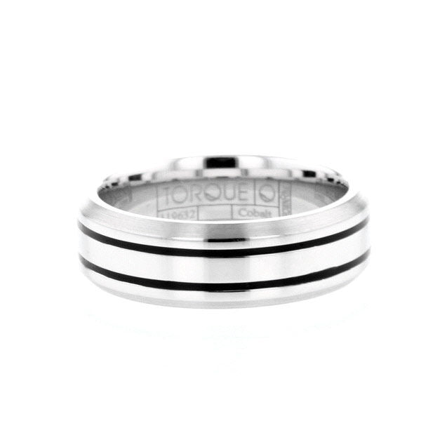 Double Groove Cobalt Wedding Ring