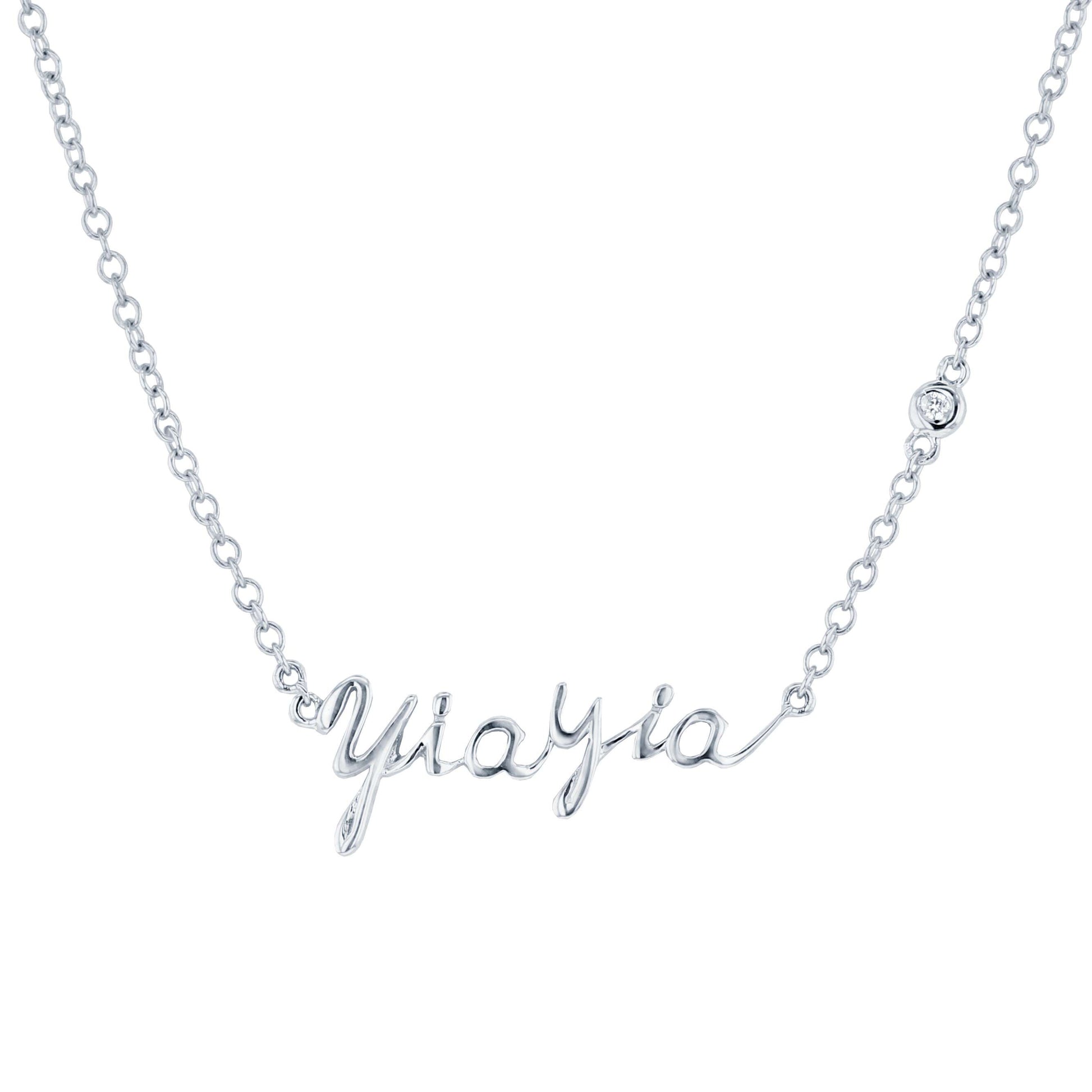 Silver YiaYia Diamond Necklace
