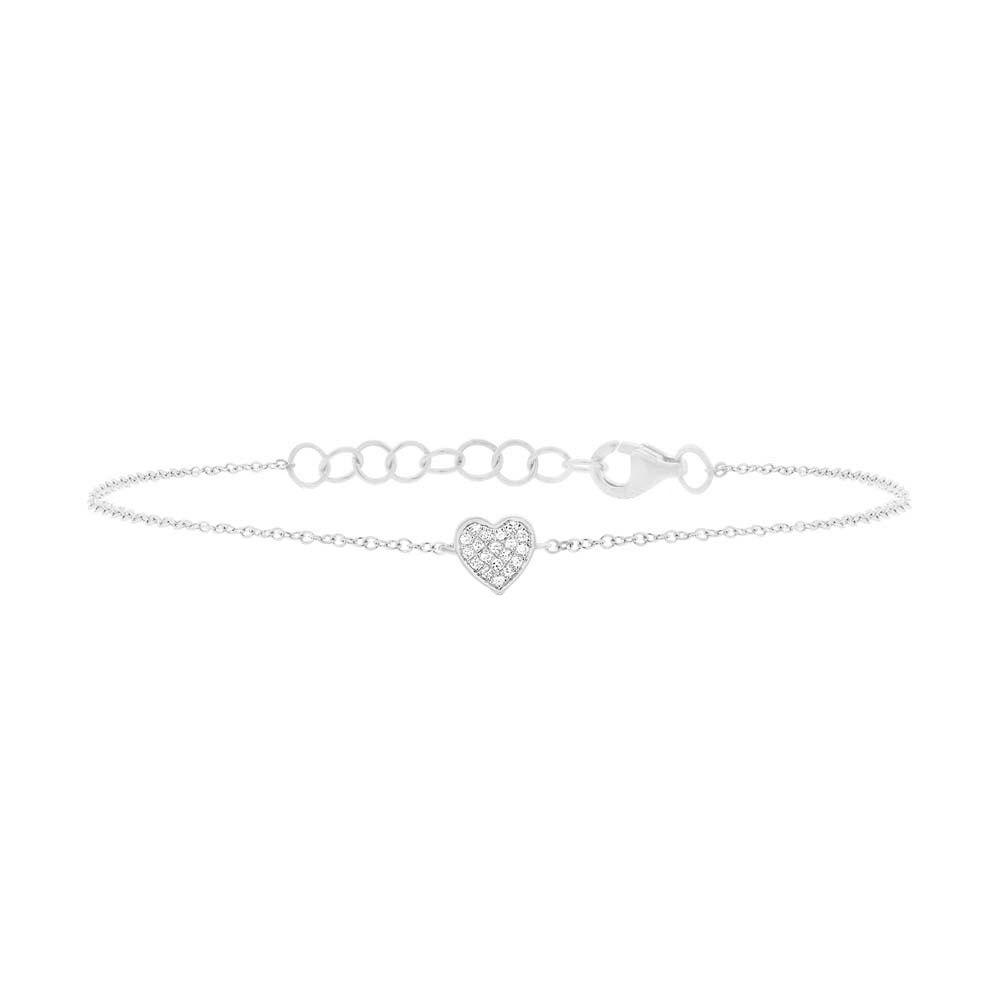 Sparkling Heart Diamond Bracelet