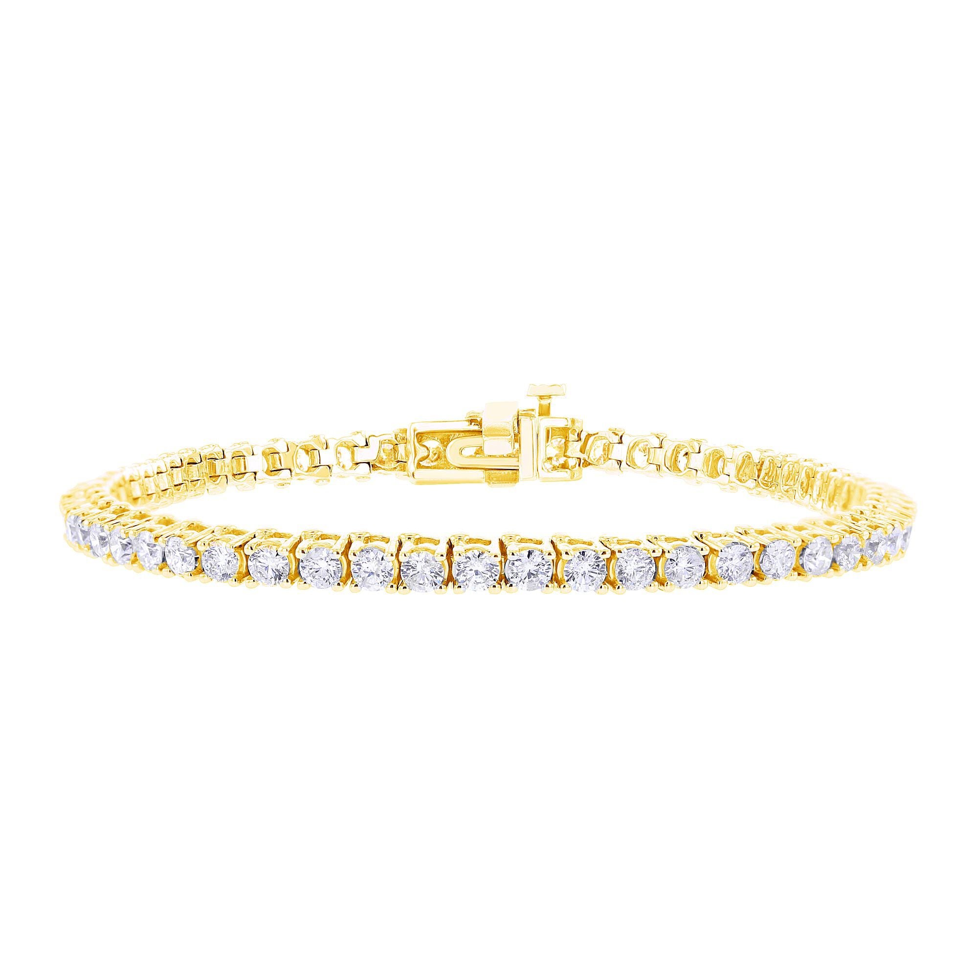 GEMOSA Tennis Bracelets for Women White Gold Plated Diamond India | Ubuy