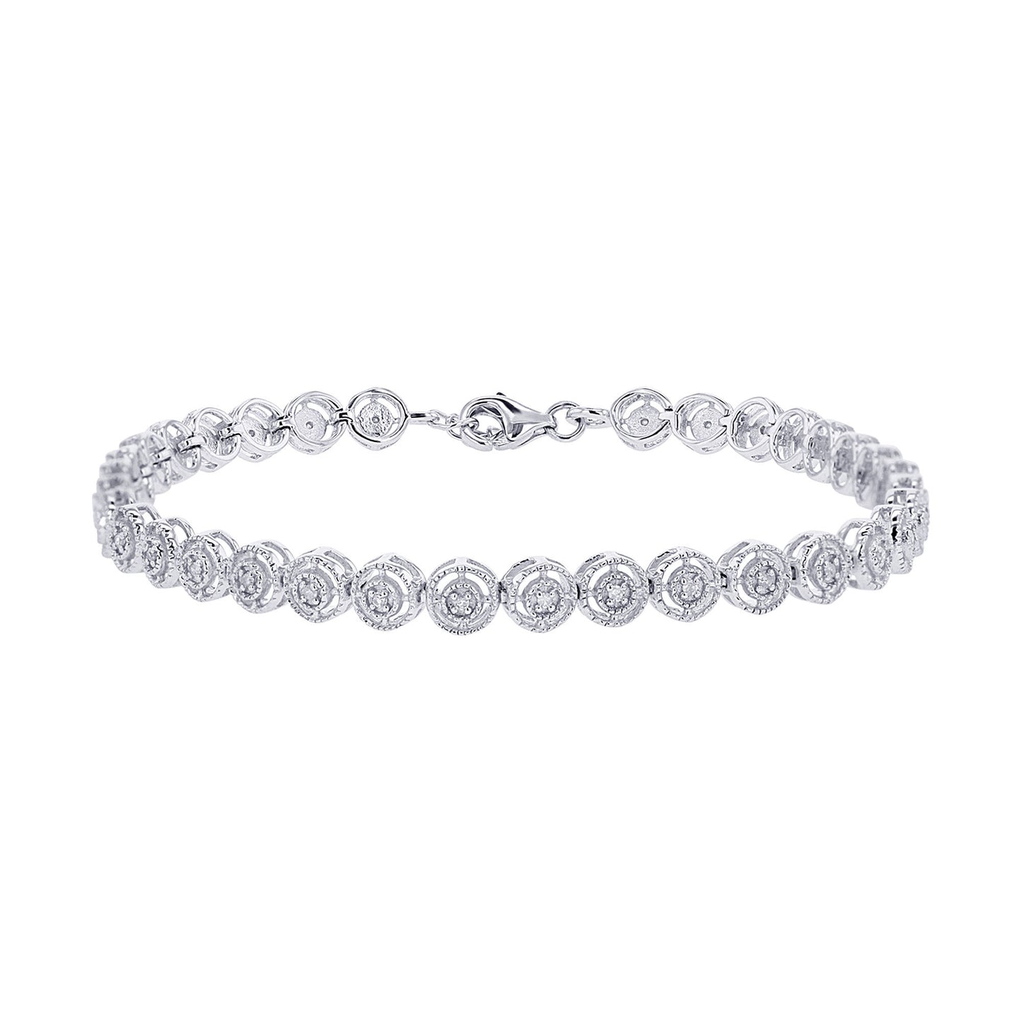 Silver Vintage Circle Bracelet