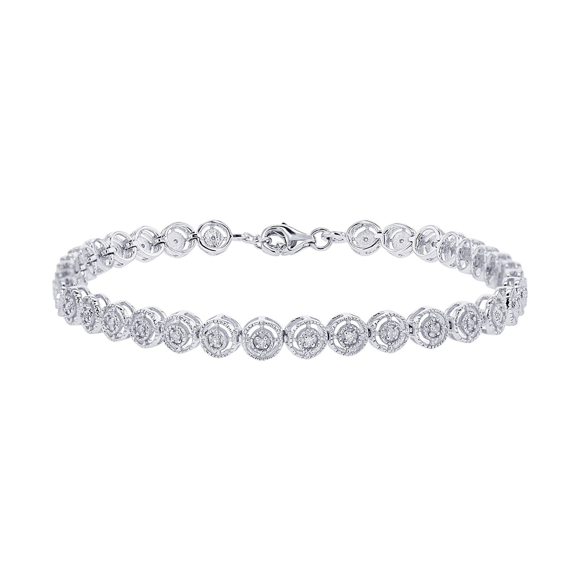 Silver Vintage Circle Bracelet