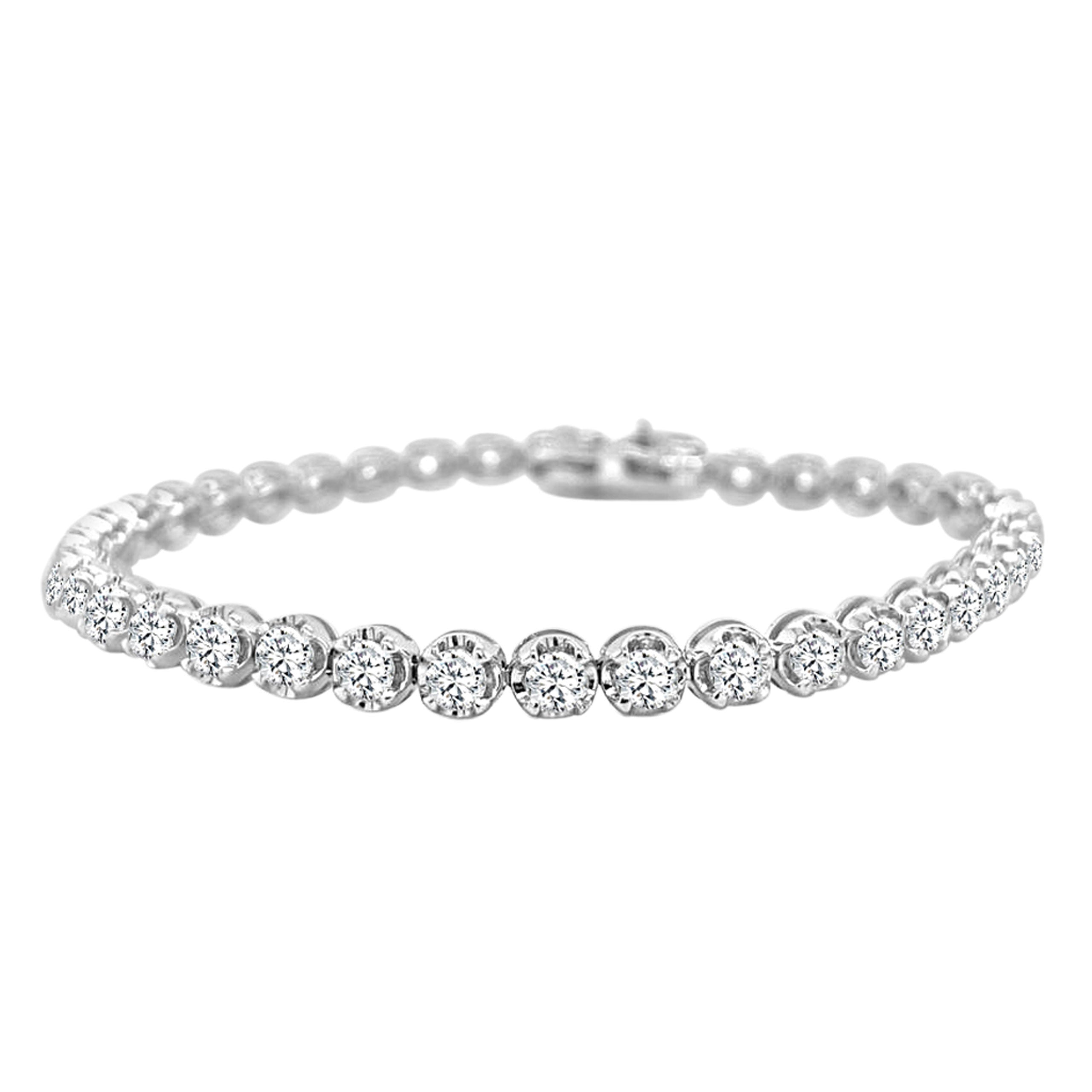 Paper Clip Diamond Tennis Bracelet 9/10ct – Steven Singer Jewelers