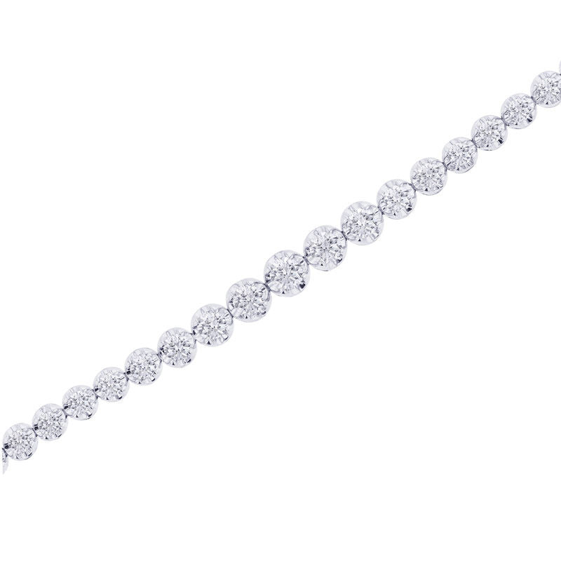 1/5ct Diamond Bezel Tennis Bolo Bracelet - Midas Chain