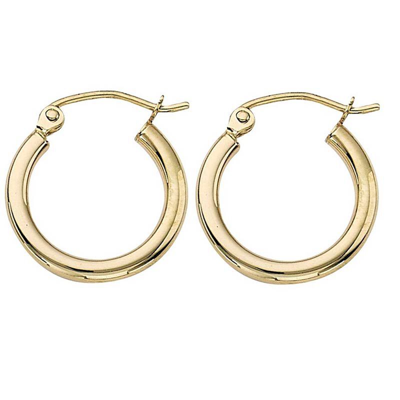 Classic Gold Hoop Earrings - 2x15MM