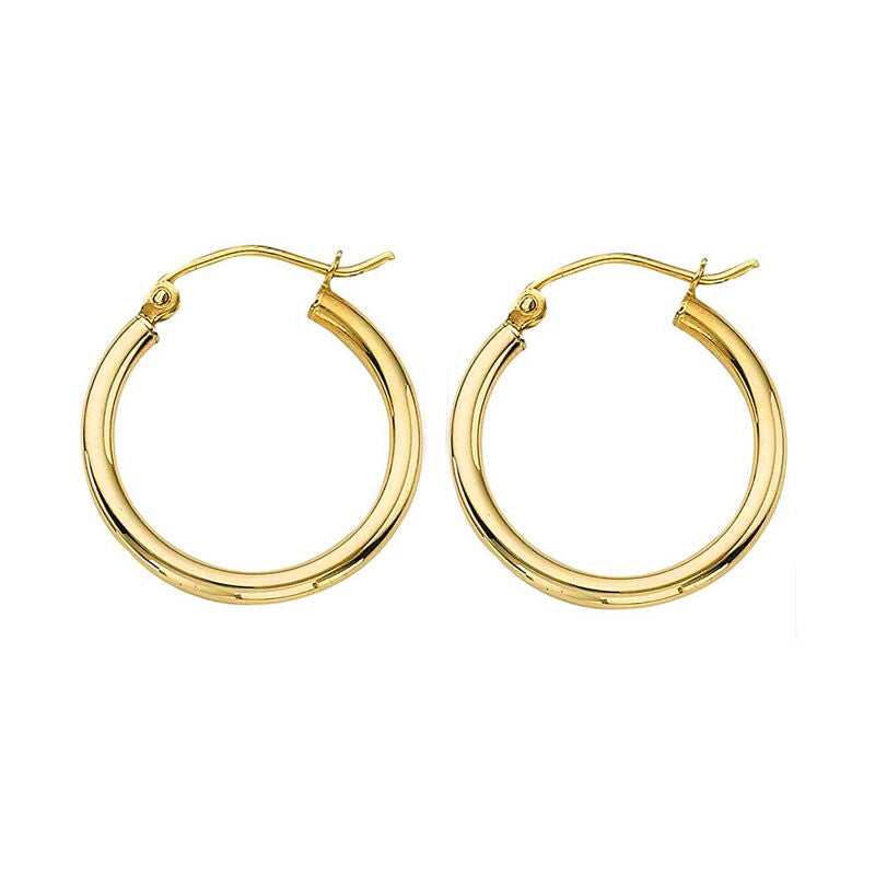 Classic Gold Hoop Earrings - 2x20MM