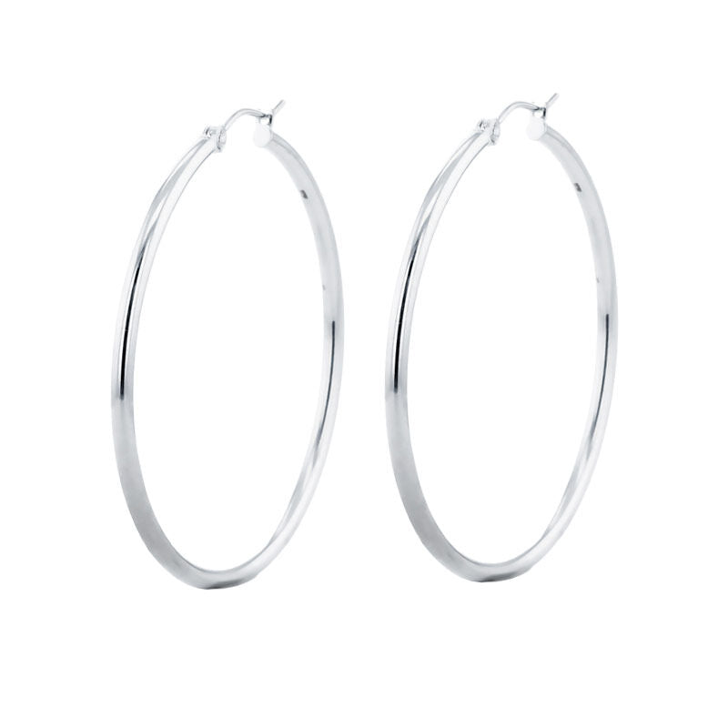 Classic Gold Hoop Earrings - 2x40MM
