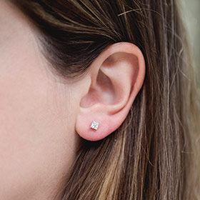 Princess Bella Diamond Stud Earrings 5/8ct