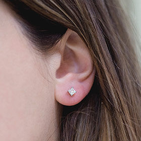 Princess Bella Diamond Stud Earrings 3/4ct