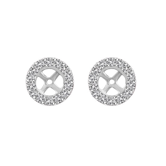 Classic Round Diamond Stud Jackets 1/6ct