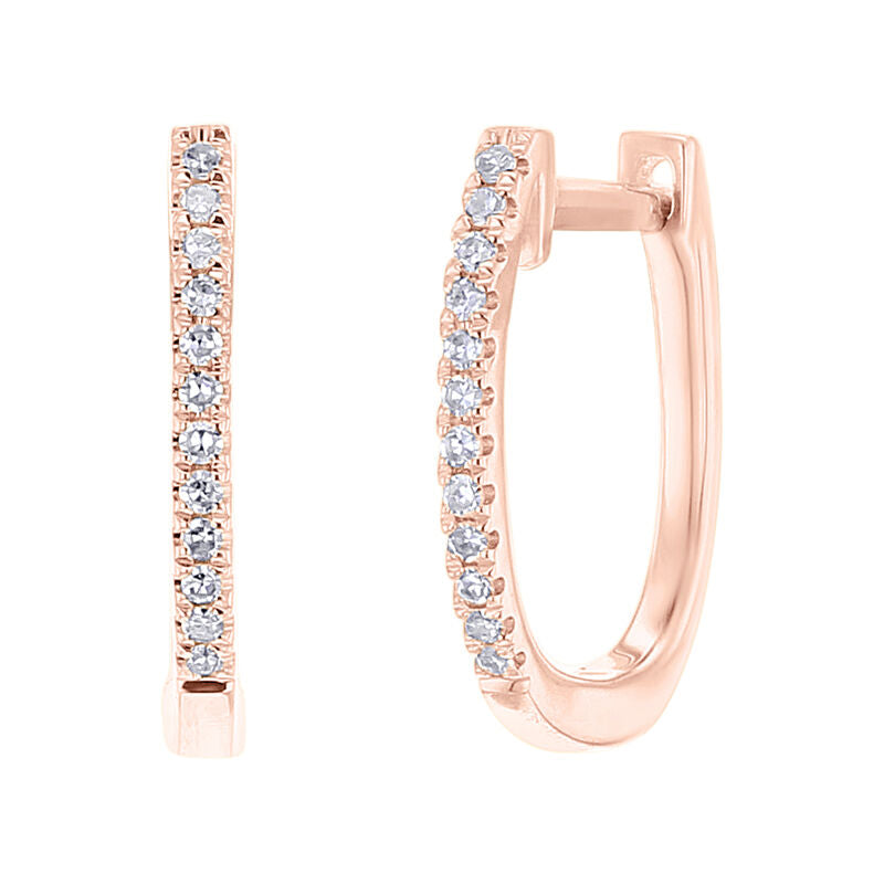 Classic Pave Diamond Huggie Hoop Earrings – Steven Singer Jewelers