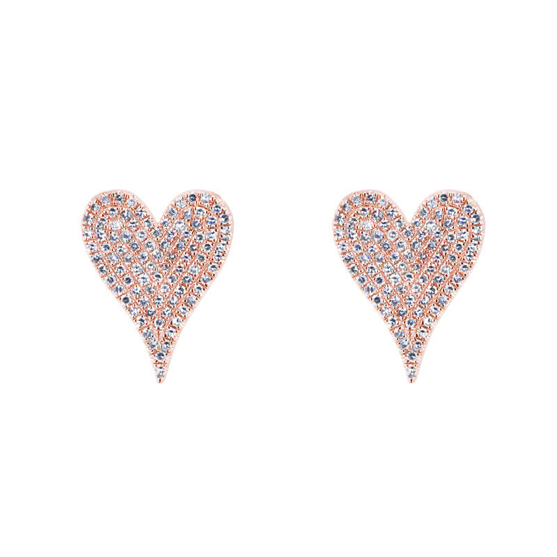 Effortless Elongated Heart Diamond Earrings