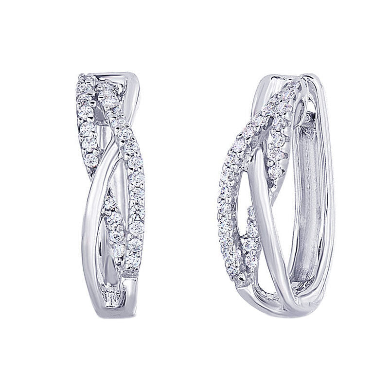 Silver Embrace Diamond Earrings