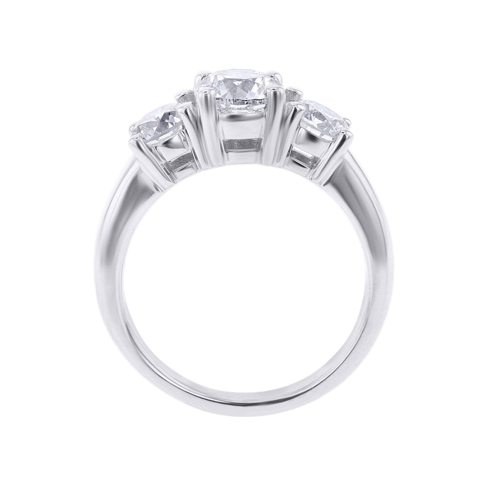 Classic Three Stone Ready for Love Diamond Engagement Ring 2Ct