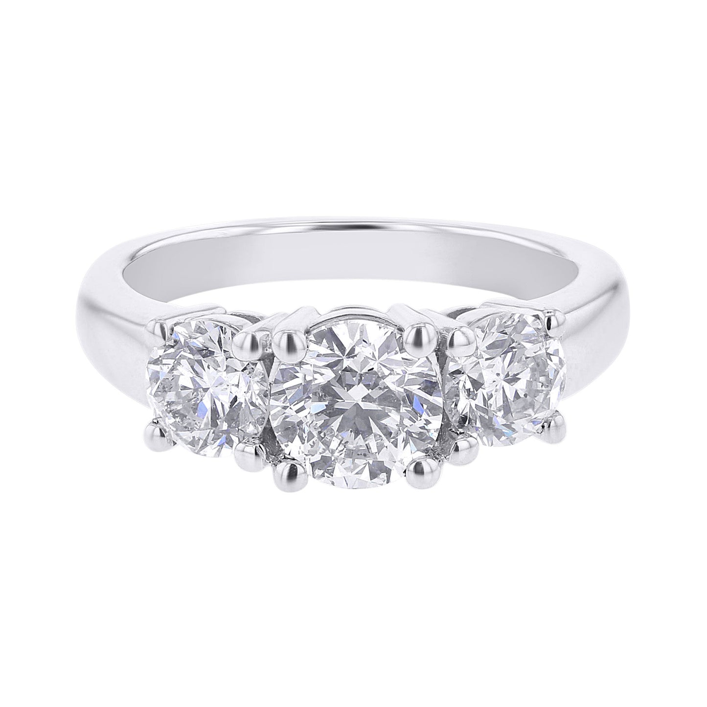 Classic Three Stone Ready for Love Diamond Engagement Ring 2Ct