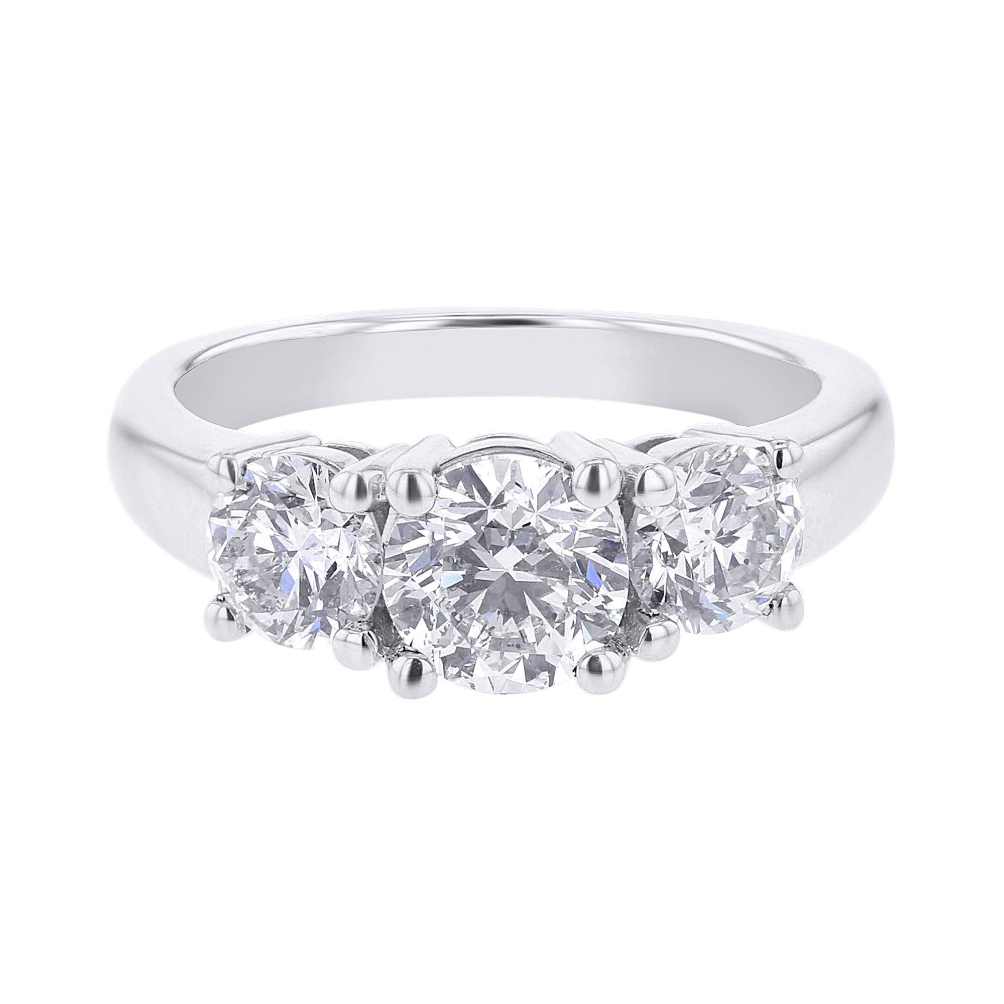 Classic Three Stone Ready for Love Diamond Engagement Ring 2Ct