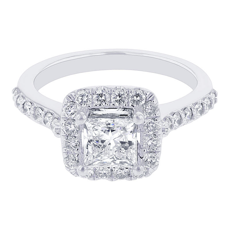 Carly Princess Halo 1 1/2ct Ready for Love Diamond Engagement Ring