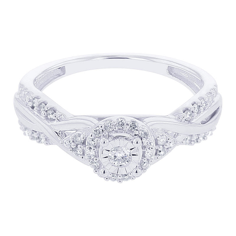 Halo Bypass Twist Mirage Ready for Love Diamond Engagement Ring