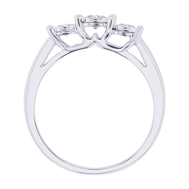 Classic Mirage Three Stone Ready for Love Diamond Engagement Ring