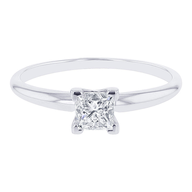 Classic Princess Solitaire Ready for Love Diamond Engagement Ring 1/2ct