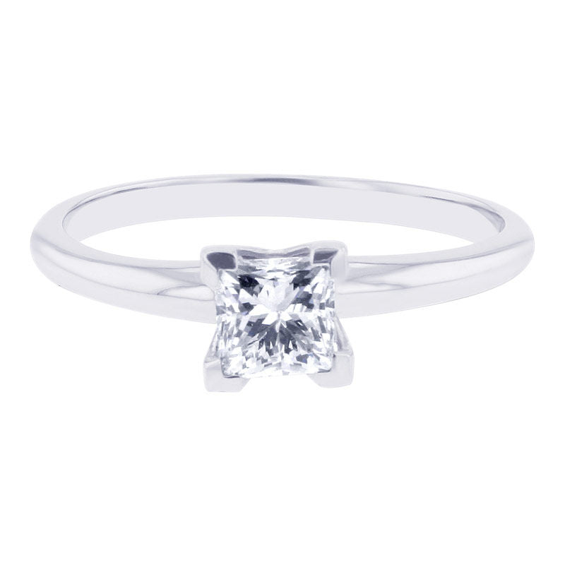 Classic Princess Solitaire Ready for Love Diamond Engagement Ring 5/8ct