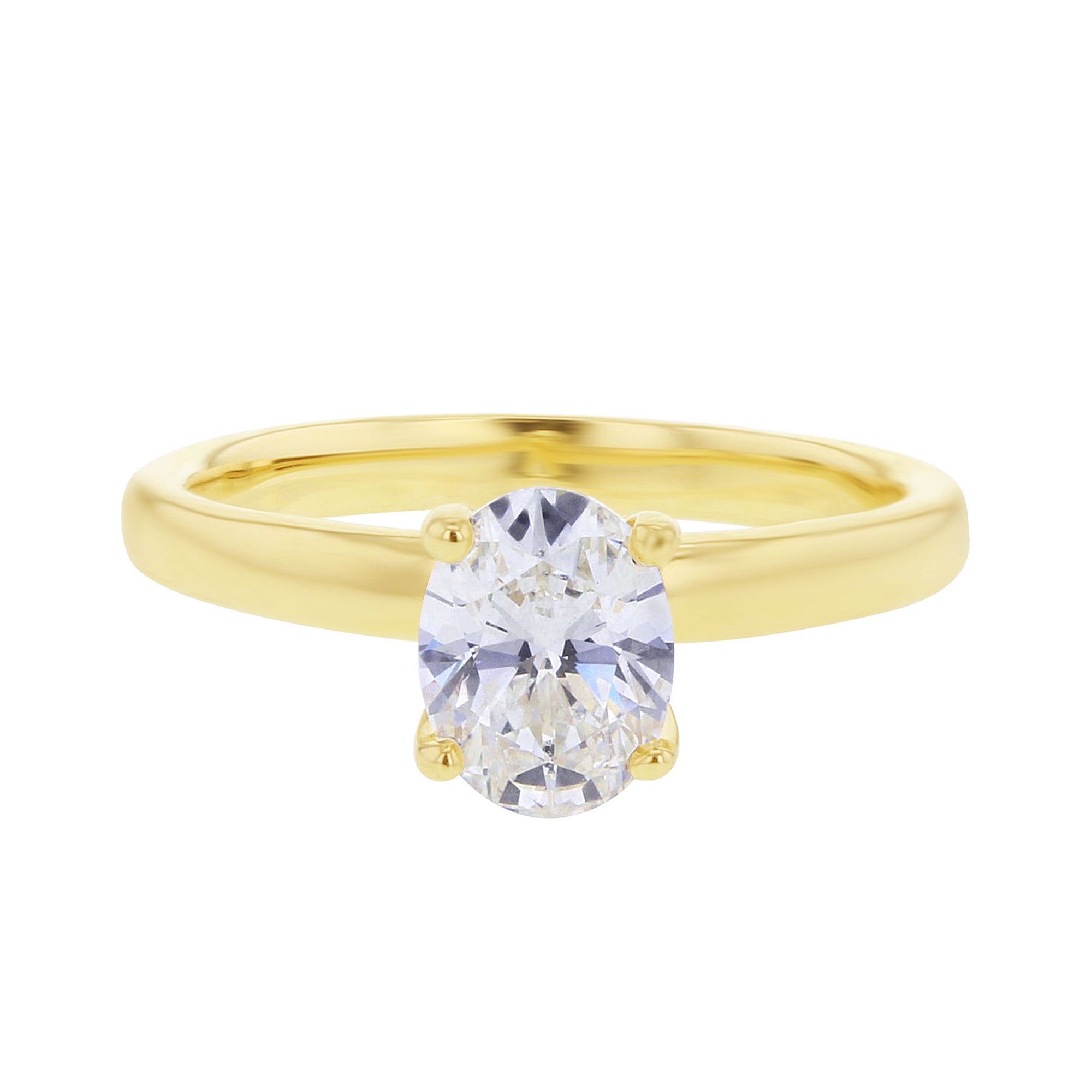 Kissing Swan Oval Ready for Love Certified Diamond Engagement Ring 1ct