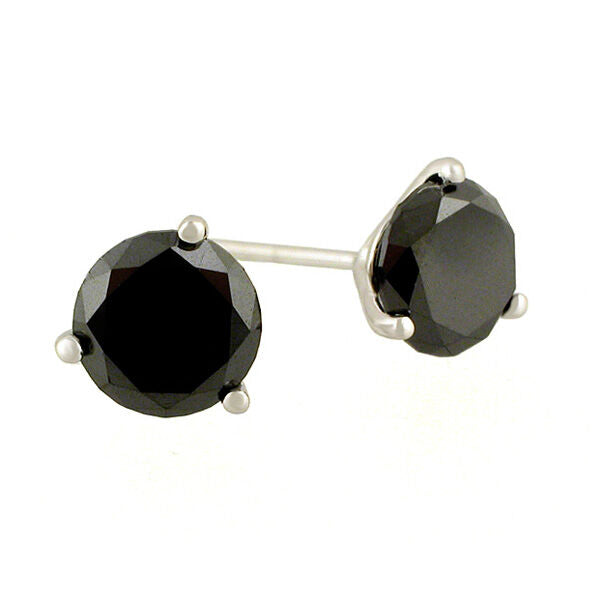 Get Naked Black Diamond Stud Earrings 2ct