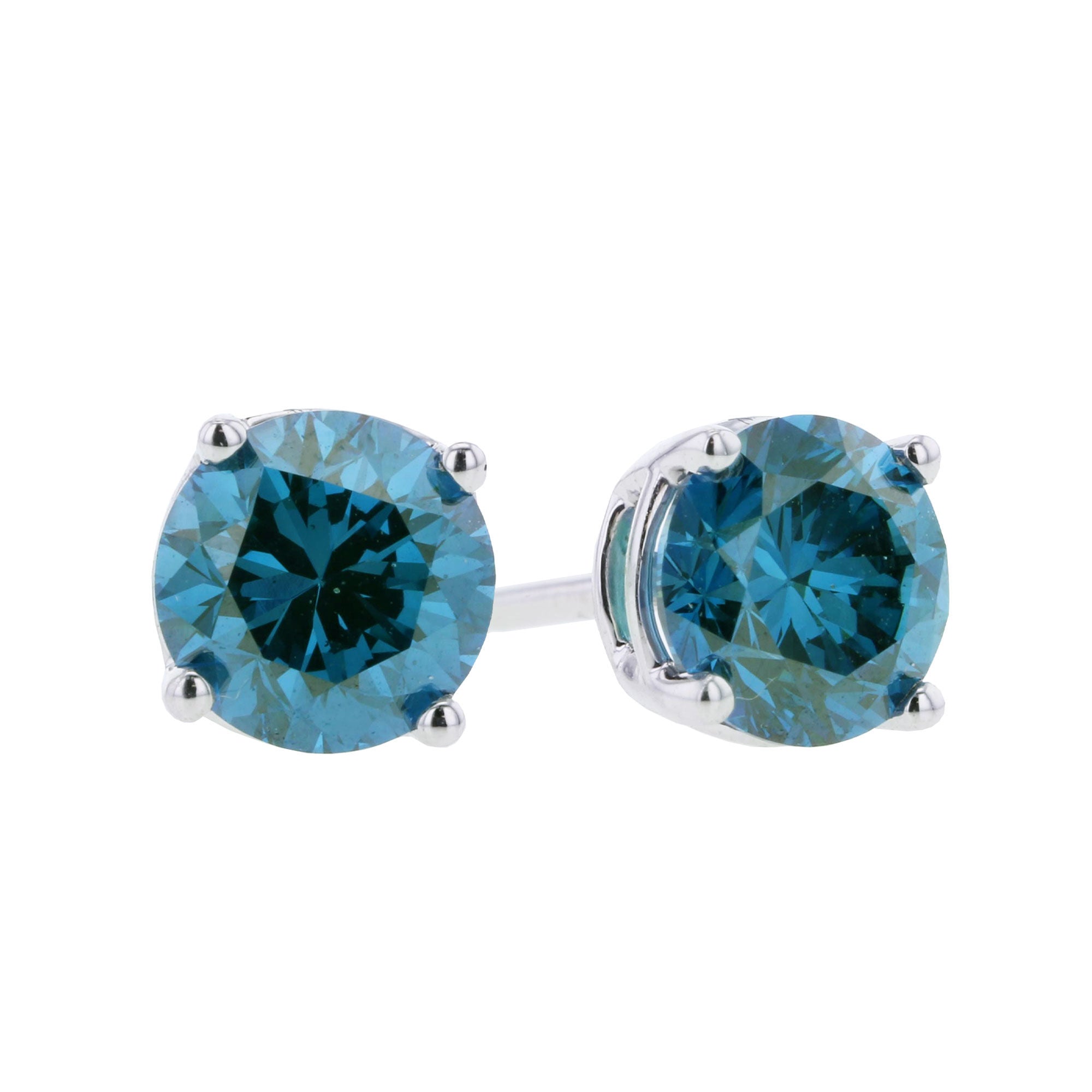 Sky Blue Diamond Studs 1/4ct