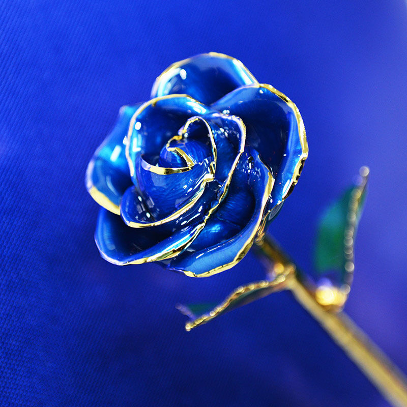 Royal Sapphire 24k Gold Dipped Rose
