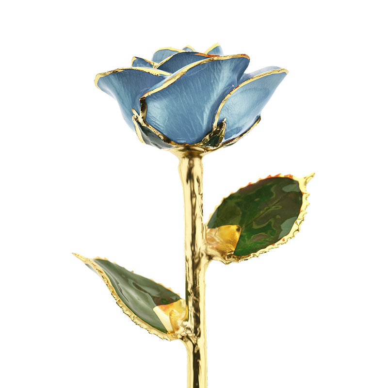 Baby Blue 24kt Gold Dipped Rose