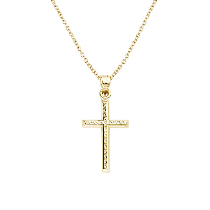 Crystal Cut Cross Necklace
