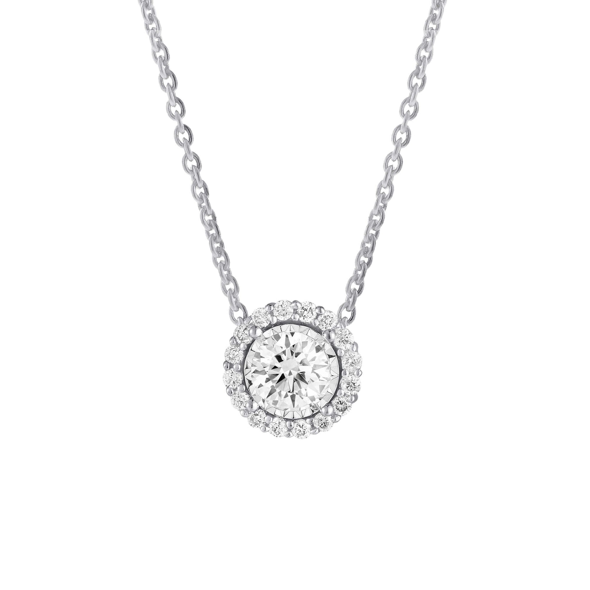 Mirage Halo Diamond Necklace 1/4ct