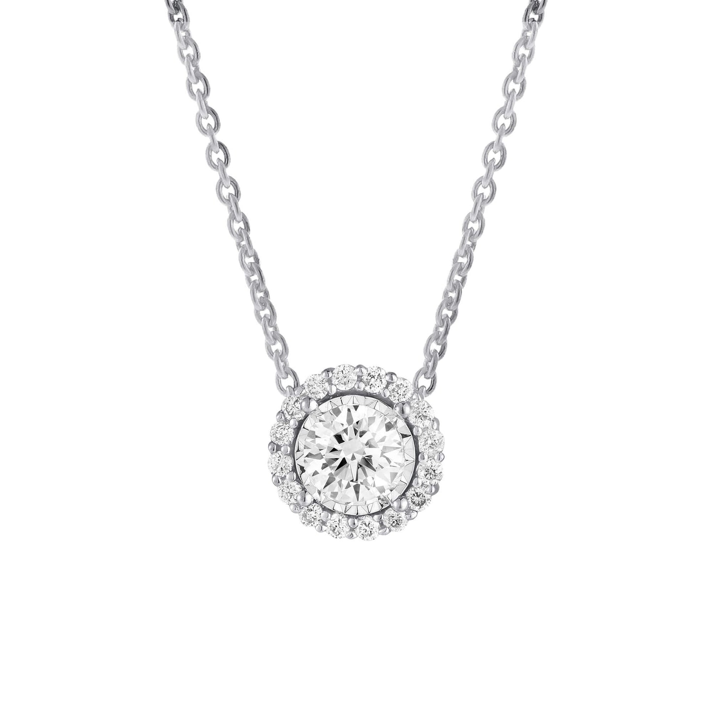 Mirage Halo Diamond Necklace 2/5ct