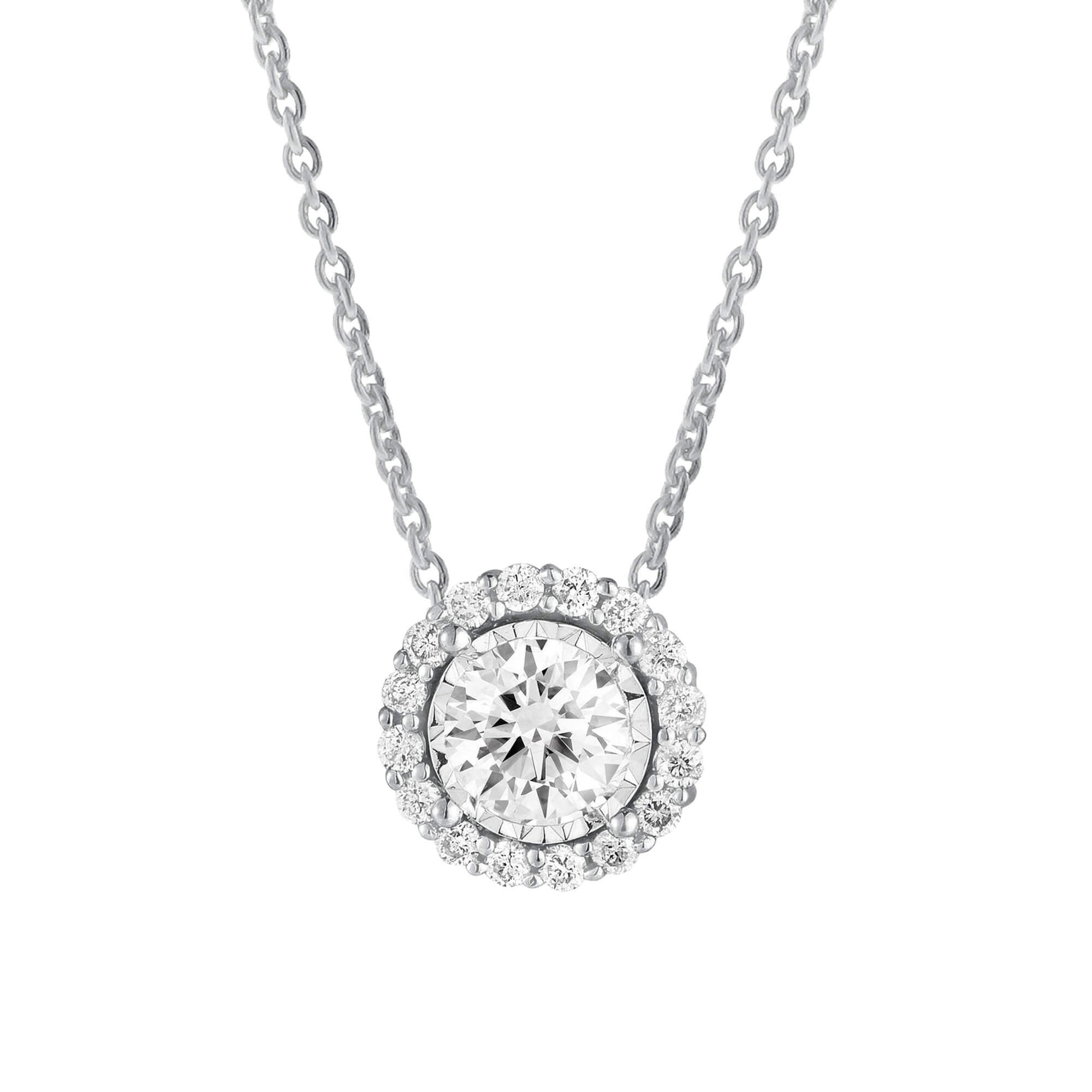 Mirage Halo Diamond Necklace 1ct