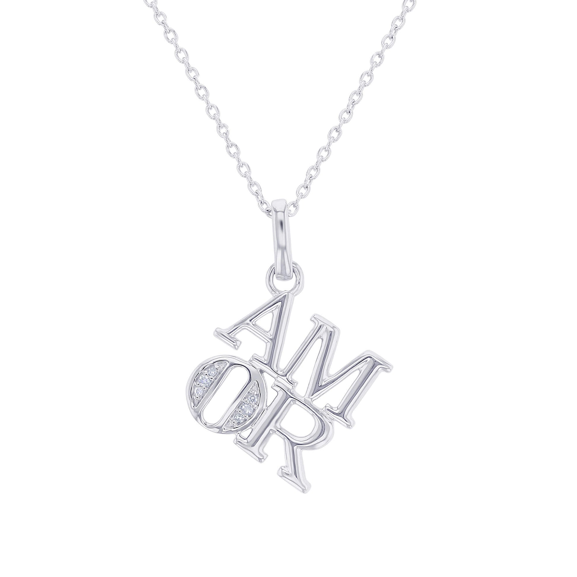 Silver Philly Amor Diamond Necklace