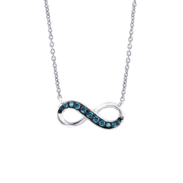 Aquamarine infinity necklace deals