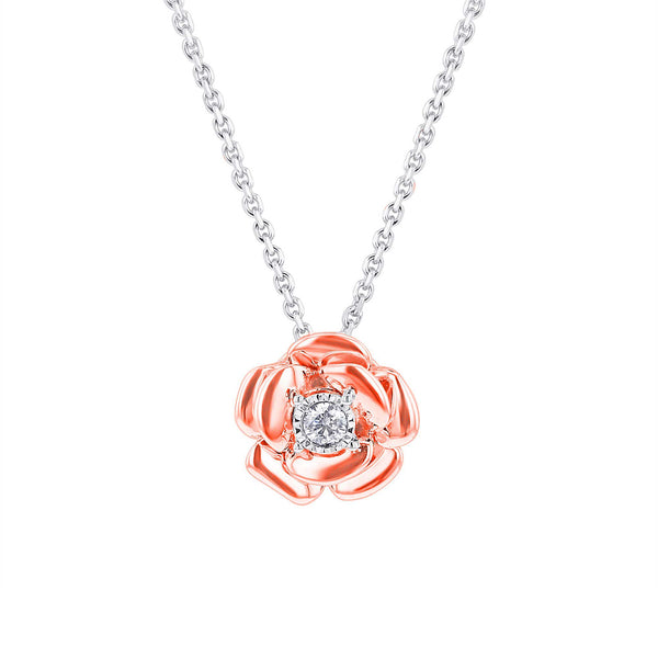 ネックレス・ペンダント MORELLATO 5205 CIONDOLO 1POINT DIAMOND HEART MOTIFS NECKRACE 1.80 ct. t.w. Aquamarine and .20 ct. t.w. Diamond Heart