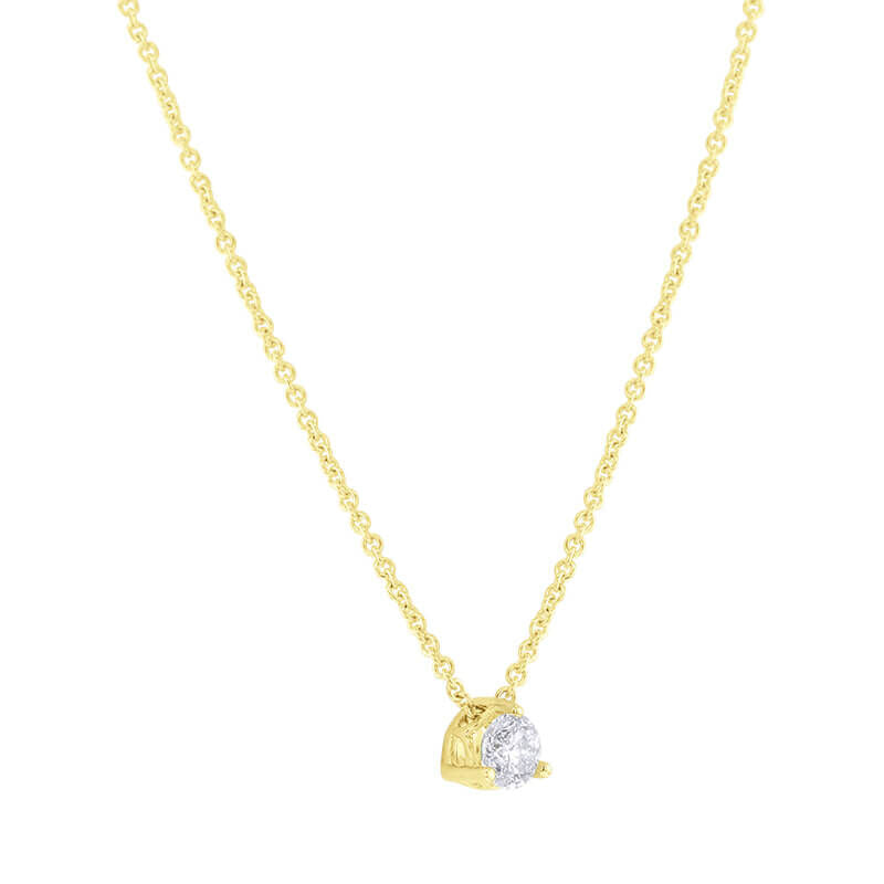 Naked Solitaire Diamond Necklace 1/4ct