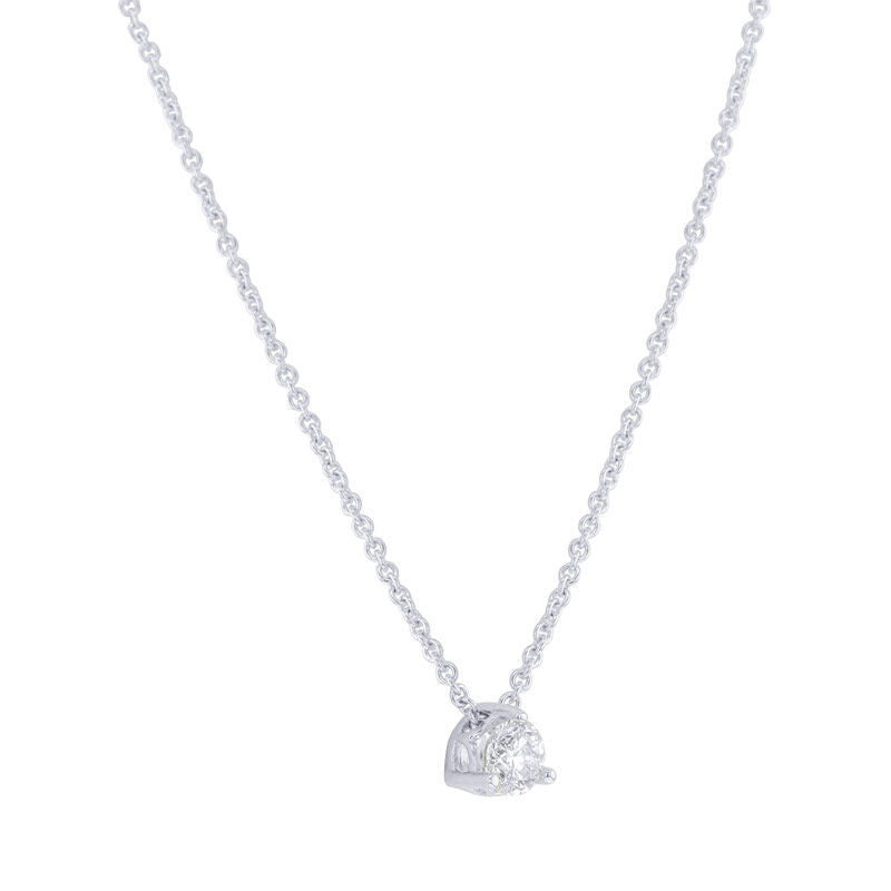 Naked Solitaire Diamond Necklace 1/4ct