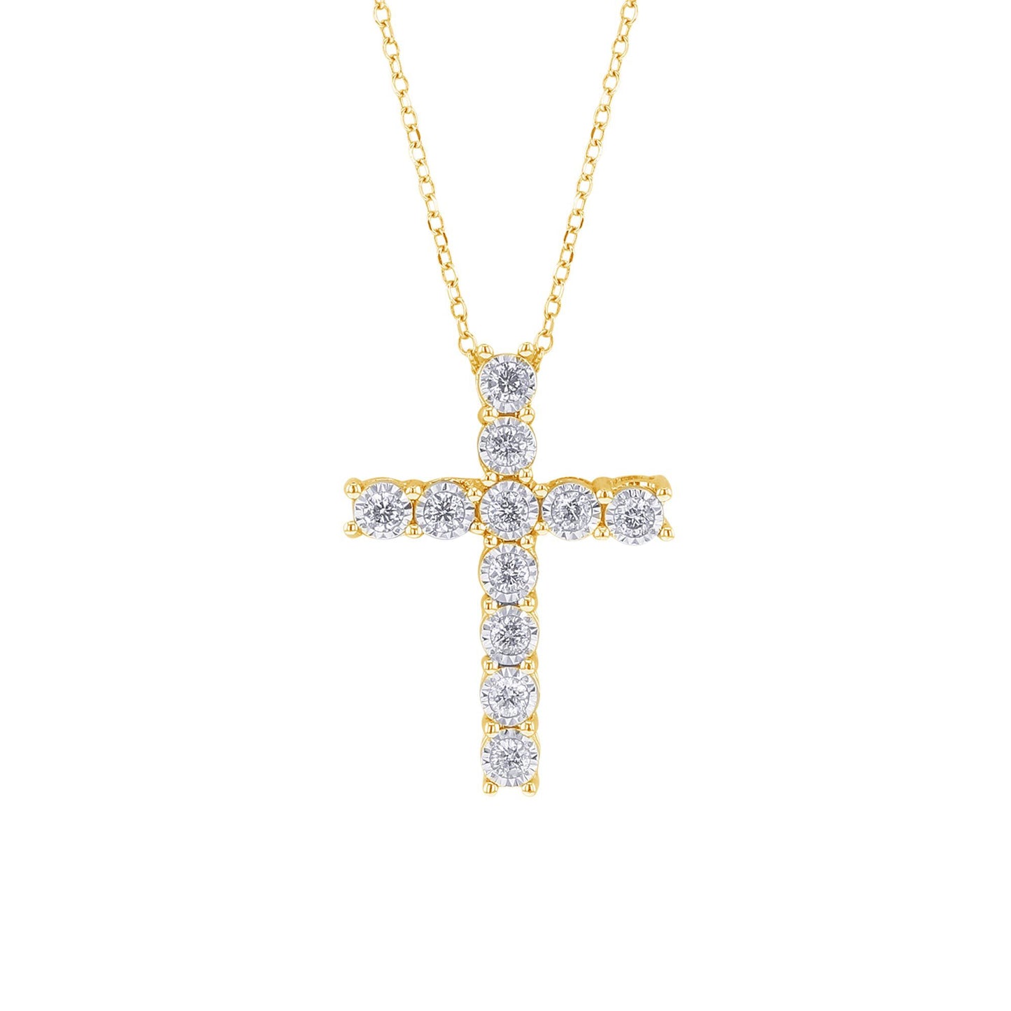 Mirage Diamond Cross Necklace 1/4ct