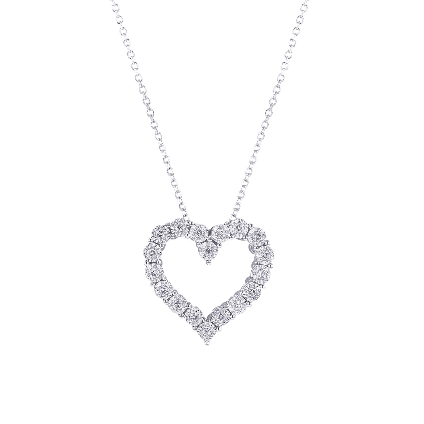 Mirage Diamond Heart Necklace- 1/6CT