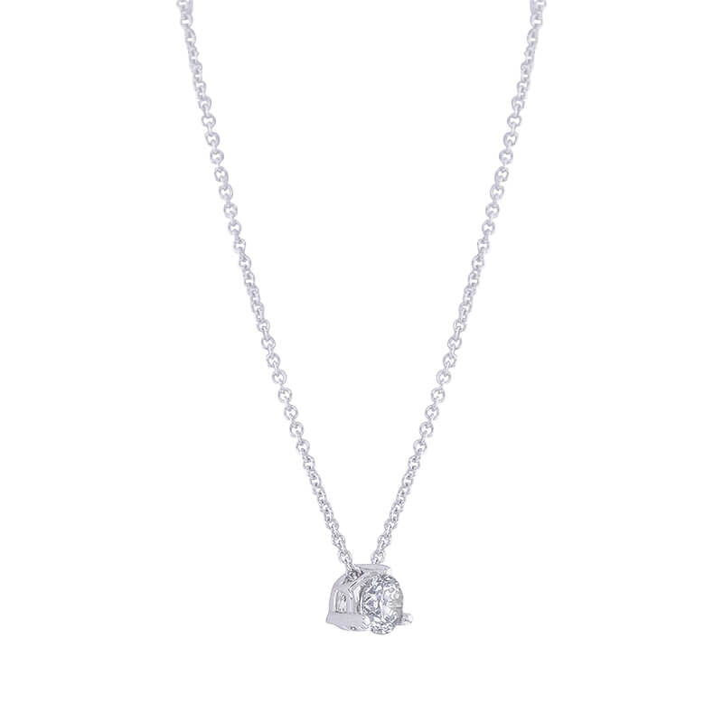 Naked Solitaire Diamond Necklace 1/3ct