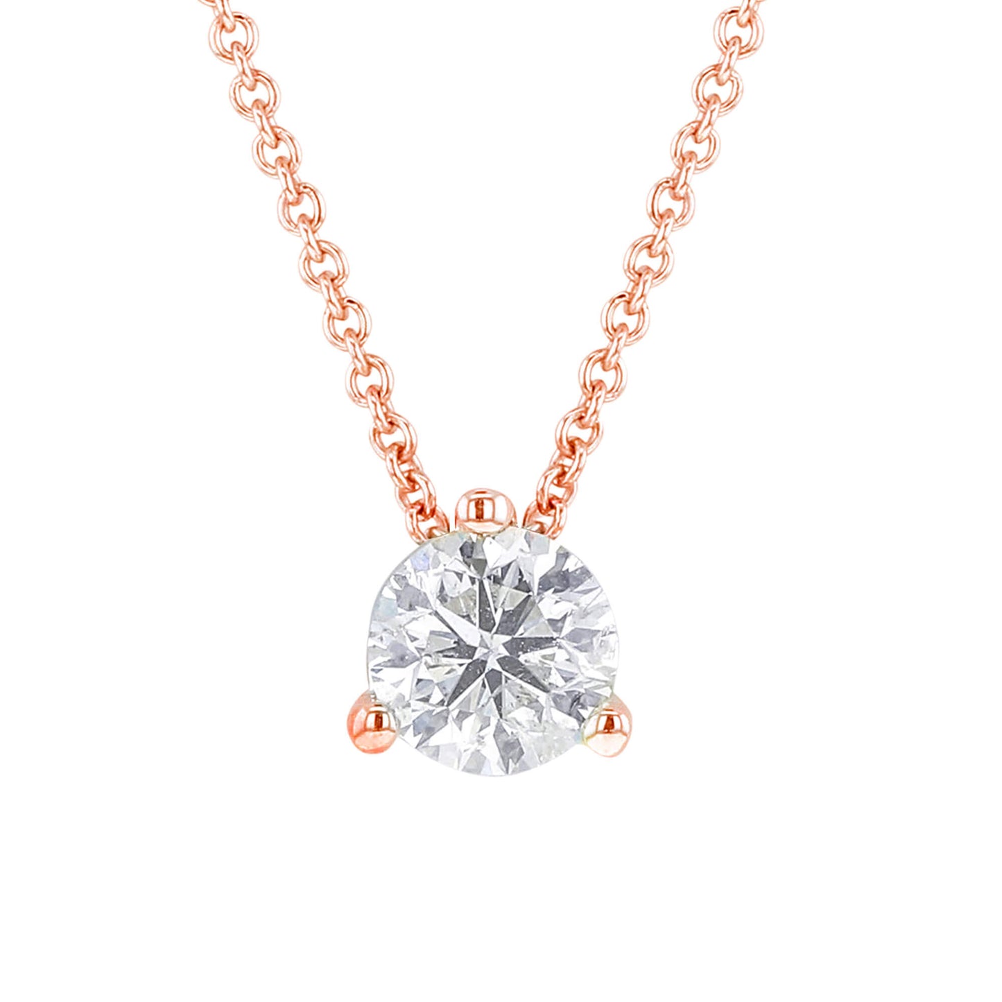 Naked Solitaire Diamond Necklace 1/2ct